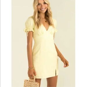Chic Yellow Mini Dress